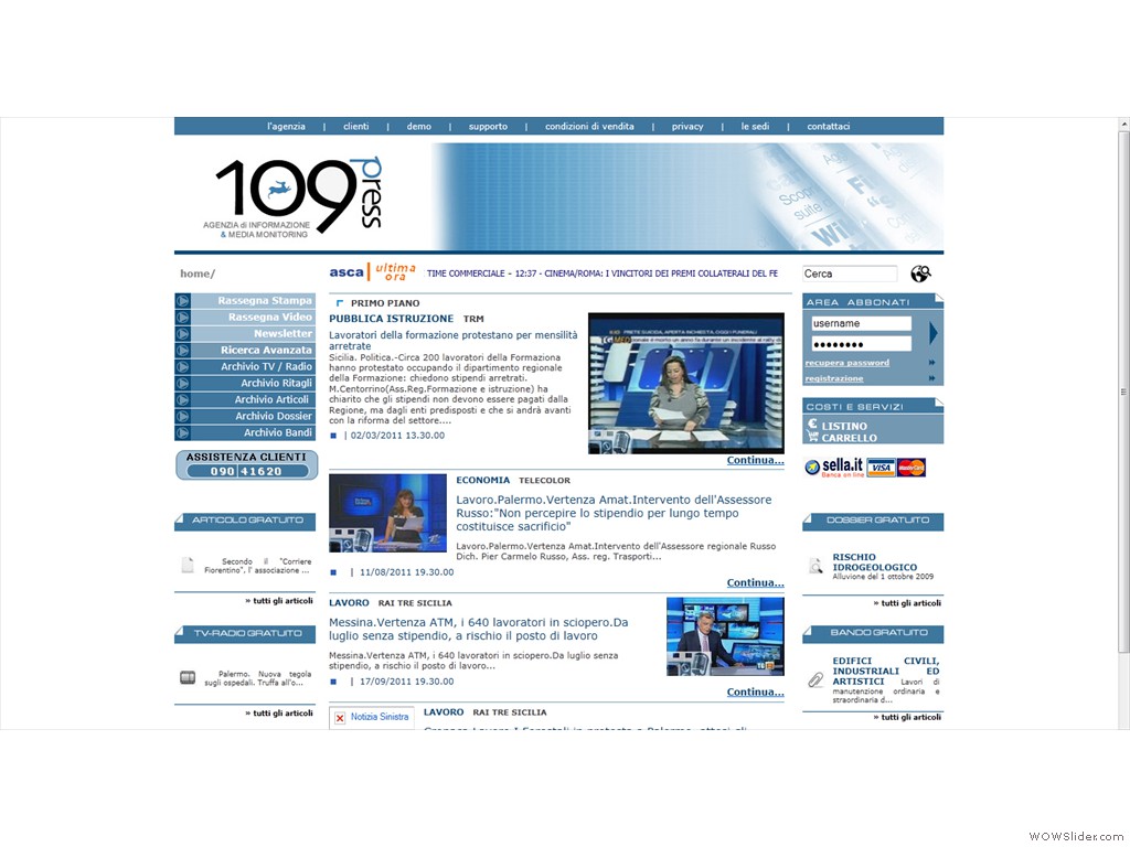 109press - testata giornalistica e portale di media contenent
