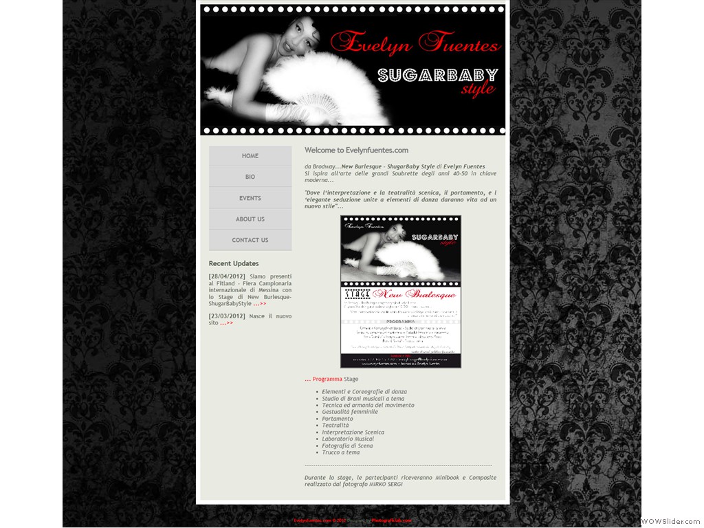 evelyn fuentes sito biografico artista